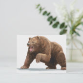 Illustration eines Braunbären Postkarte (Stehend Vorderseite)