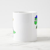 Illustration eines Brontosaurus Baseball-Spielers. Jumbo-Tasse (Vorderseite)