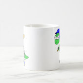 Illustration eines Brontosaurus Baseball-Spielers. Kaffeetasse (Mittel)