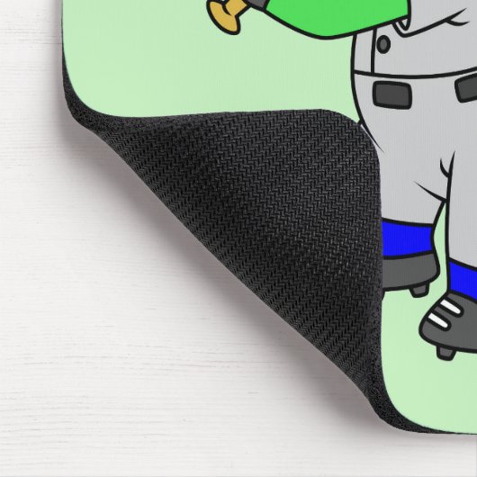 Illustration eines Brontosaurus Baseball-Spielers. Mousepad (Ecke)