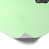 Illustration eines Brontosaurus Baseball-Spielers. Poster (Ecke)