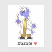 Illustration eines Brontosaurus-Chemisten. Aufkleber (Blatt)