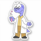 Illustration eines Brontosaurus-Chemisten. Aufkleber (Vorderseite)