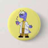 Illustration eines Brontosaurus-Chemisten. Button (Vorderseite)