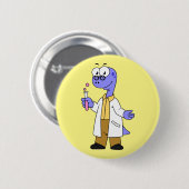 Illustration eines Brontosaurus-Chemisten. Button (Vorne & Hinten)