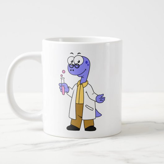 Illustration eines Brontosaurus-Chemisten. Jumbo-Tasse (Links)