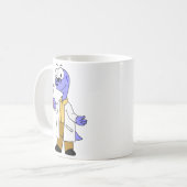 Illustration eines Brontosaurus-Chemisten. Kaffeetasse (Vorderseite Links)