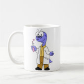 Illustration eines Brontosaurus-Chemisten. Kaffeetasse (Links)