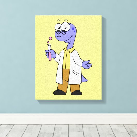 Illustration eines Brontosaurus-Chemisten. Leinwanddruck (Insitu (Holzboden))