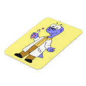 Illustration eines Brontosaurus-Chemisten. Magnet (Linke Seite)