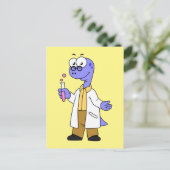 Illustration eines Brontosaurus-Chemisten. Postkarte (Stehend Vorderseite)