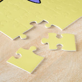 Illustration eines Brontosaurus-Chemisten. Puzzle (Seite)