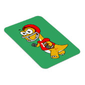 Illustration eines Brontosaurus, der Fußball spiel Magnet (Rechte Seite)