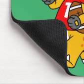 Illustration eines Brontosaurus, der Fußball spiel Mousepad (Ecke)