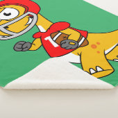 Illustration eines Brontosaurus, der Fußball spiel Sherpadecke (3/4)