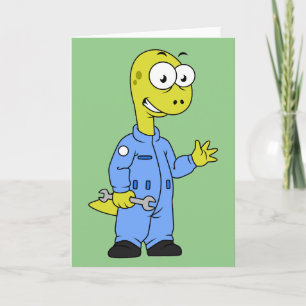 Illustration eines Brontosaurus-Mechanismus. Karte