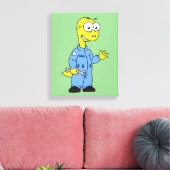 Illustration eines Brontosaurus-Mechanismus. Leinwanddruck (Insitu (Wohnzimmer))