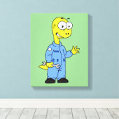 Illustration eines Brontosaurus-Mechanismus. Leinwanddruck (Insitu (Holzboden))