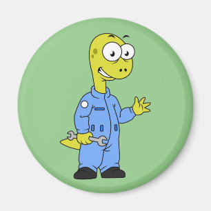 Illustration eines Brontosaurus-Mechanismus. Magnet