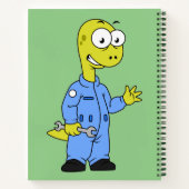 Illustration eines Brontosaurus-Mechanismus. Notizblock (Rückseite)