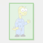 Illustration eines Brontosaurus-Mechanismus. Post-it Klebezettel (Vorderseite)