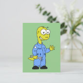 Illustration eines Brontosaurus-Mechanismus. Postkarte (Stehend Vorderseite)