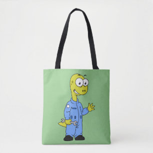 Illustration eines Brontosaurus-Mechanismus. Tasche