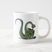 Illustration eines Cartoon Brontosaurus Denken. Jumbo-Tasse (Rechts)