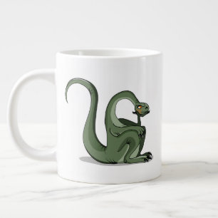 Illustration eines Cartoon Brontosaurus Denken. Jumbo-Tasse