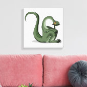 Illustration eines Cartoon Brontosaurus Denken. Leinwanddruck (Insitu (Wohnzimmer))