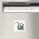 Illustration eines Cartoon Brontosaurus Denken. Magnet (In Situ (Geschirrspüler))