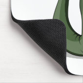 Illustration eines Cartoon Brontosaurus Denken. Mousepad (Ecke)