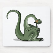 Illustration eines Cartoon Brontosaurus Denken. Mousepad (Vorne)
