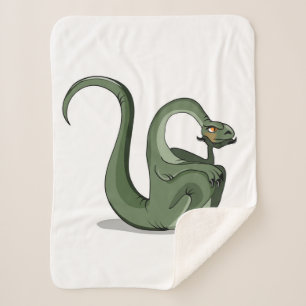 Illustration eines Cartoon Brontosaurus Denken. Sherpadecke