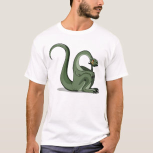 Illustration eines Cartoon Brontosaurus Denken. T-Shirt