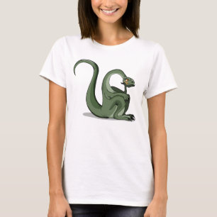 Illustration eines Cartoon Brontosaurus Denken. T-Shirt