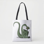Illustration eines Cartoon Brontosaurus Denken. Tasche (Vorderseite)