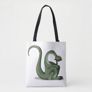 Illustration eines Cartoon Brontosaurus Denken. Tasche