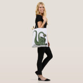 Illustration eines Cartoon Brontosaurus Denken. Tasche (Am Model)