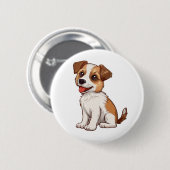 Illustration eines Cartoon-Hundes Button (Vorne & Hinten)