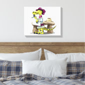 Illustration eines Cartoon Raptor Poet Denken. Leinwanddruck (Insitu (Schlafzimmer))