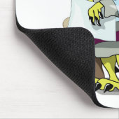 Illustration eines Cartoon Raptor Poet Denken. Mousepad (Ecke)