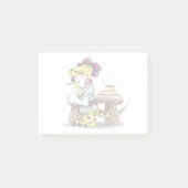 Illustration eines Cartoon Raptor Poet Denken. Post-it Klebezettel (Vorderseite)