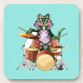 Illustration eines Chasmosaurus, der die Trommeln  Getränkeuntersetzer (Vorderseite)