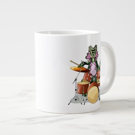 Illustration eines Chasmosaurus, der die Trommeln Jumbo-Tasse (Vorderseite Rechts)