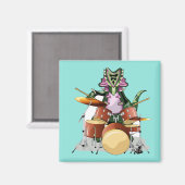 Illustration eines Chasmosaurus, der die Trommeln  Magnet (Vorderseite/Rückseite)