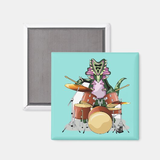 Illustration eines Chasmosaurus, der die Trommeln Magnet (Vorderseite/Rückseite)