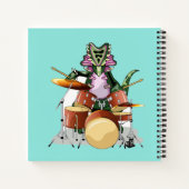 Illustration eines Chasmosaurus, der die Trommeln  Notizblock (Rückseite)