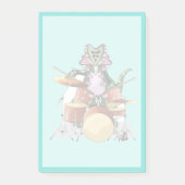 Illustration eines Chasmosaurus, der die Trommeln Post-it Klebezettel (Vorderseite)