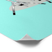 Illustration eines Chasmosaurus, der die Trommeln Poster (Ecke)